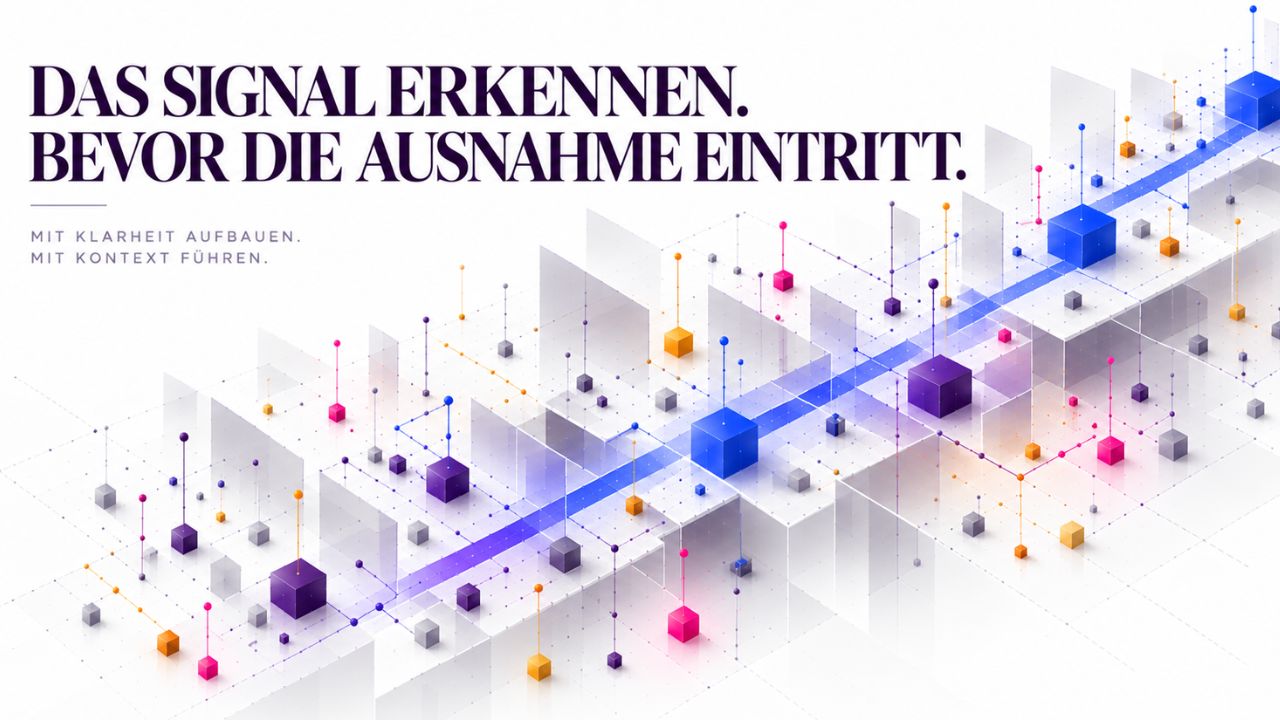 DAS SIGNAL ERKENNEN. BEVOR DIE AUSNAHME EINTRITT.